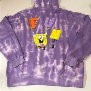 SPONGEBOB URBAN OUTFITTERS COLLAB “FUN” PLANKTON MENS TIE DYE HOODIE